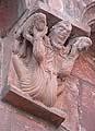 Representacin de Daniel en el foso de los leones de la catedral de Basilea (Suiza)