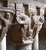 Pareja de capiteles 1 de la galería norte del monasterio de Santa María de L'Estany