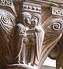 Pareja de capiteles 2 de la galería norte del monasterio de Santa María de L'Estany