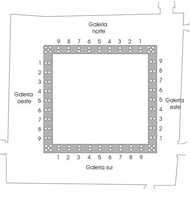 Plano del claustro de Santa Mara de L'Estany