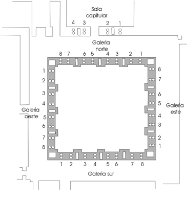 Plano del claustro de Senanque