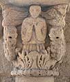 Representacin de Daniel en el foso de los leones de la iglesia de Saint-Laurent (Haute-Loire, Auvernia, Francia)