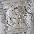 Representacin de Daniel en el foso de los leones de la catedral de Saint-Lazare de Autun (Sane-et-Loire, Francia)